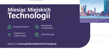 Grafika promująca Miesiąc Miejskich Technologii