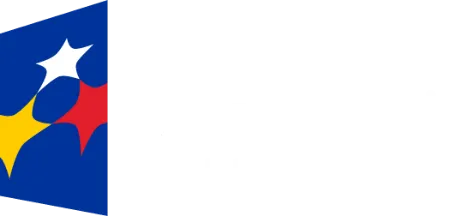 Fundusze Europejskie Logotyp: Na granatowym tle częściowo widoczne trzy gwiazdki żółta, biała i czerwona obok napis Fundusze Europejskie, Polska Cyfrowa.